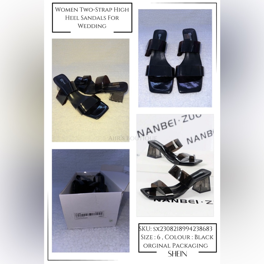SHEIN Heel - Womens Two-Strap High Heel Sandals For Wedding